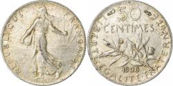 World Coins - France, Semeuse, 50 Centimes, 1908, Paris, , Silver, KM:854,Gadoury 420