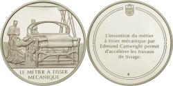 World Coins - France, Medal, Métier à tisser mécanique, Sciences & Technologies,