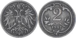 World Coins - Coin, Austria, Franz Joseph I, 2 Heller, 1907, , Bronze, KM:2801
