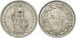 World Coins - Switzerland, 1/2 Franc, 1957, Bern, Silver, , KM:23
