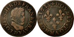 World Coins - Coin, France, Louis XIII, Double tournois, buste enfantin au col fraisé, Double