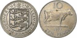 World Coins - Guernsey, Elizabeth II, 10 Pence, 1977, Heaton, Copper-nickel, , KM:30