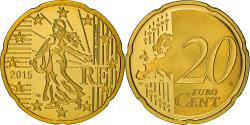 World Coins - France, 20 Euro Cent, 2015, BE, , Brass, KM:New