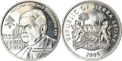 World Coins - Coin, Sierra Leone, Dollar, 2005, British Royal Mint, Pape Benoit XVI,