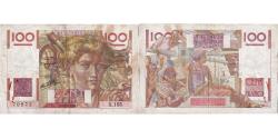 World Coins - France, 100 Francs, Jeune Paysan, 1946, X.155, VF(20-25), Fayette:28.11, KM:128a