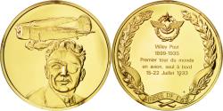 World Coins - France, Medal, L'Histoire de la Conquête de l'Air, Wiley Post, Aviation