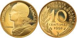 World Coins - Coin, France, Marianne, 10 Centimes, 1998, Paris, Proof,