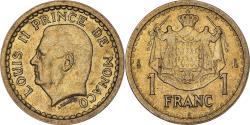 World Coins - Coin, Monaco, Louis II, Franc, undated (1945), Poissy,