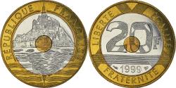 World Coins - Coin, France, Mont Saint Michel, 20 Francs, 1999, Pessac,