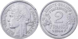 World Coins - France, 2 Francs, Morlon, 1946, Paris, Aluminum,