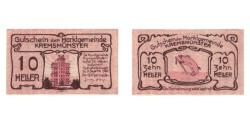 World Coins - Banknote, Austria, Kremsmünster O.Ö. Marktgemeinde, 10 Heller, cochon, 1920
