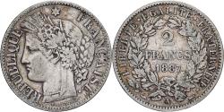 World Coins - France, Cérès, 2 Francs, 1887, Paris, , Silver, KM:817.1