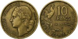 World Coins - France, 10 Francs, Guiraud, 1953, Beaumont - Le Roger, Aluminum-Bronze