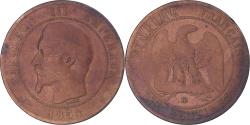 World Coins - Coin, France, Napoleon III, 10 Centimes, 1854, Strasbourg, , Bronze