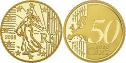 World Coins - France, 50 Euro Cent, 2008, Paris, BE, , Brass, KM:1412