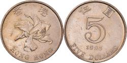 World Coins - Coin, Hong Kong, Elizabeth II, 5 Dollars, 1993, , Copper-nickel, KM:65