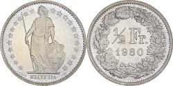 World Coins - Coin, Switzerland, 1/2 Franc, 1980, Bern, Proof, , Copper-nickel