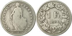 World Coins - Coin, Switzerland, Franc, 1880, Bern, , Silver, KM:24