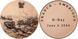 World Coins - France, Medal, 60ème Anniversaire du Débarquement, D-DAY, 2004, Bronze