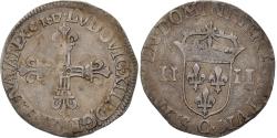 World Coins - Coin, France, Louis XIII, 1/4 d'écu à la croix de face, 1617, Saint-Lô