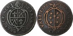 World Coins - SWISS CANTONS, Bishopric of Sion, Franz Friedrich, 6 Kreuzer, 1777