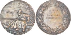World Coins - France, Medal, Pêche, Ville d'Harfleur, Sven kulle, Art nouveau,