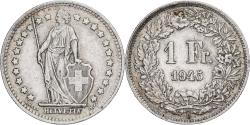 World Coins - Switzerland, Franc, 1945, Bern, Silver, , KM:24