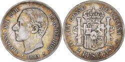 World Coins - Coin, Spain, Alfonso XII, 2 Pesetas, 1881, Madrid, , Silver, KM:678.2