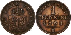 World Coins - German States, PRUSSIA, Wilhelm I, Pfennig, 1868, Breslau, Copper,