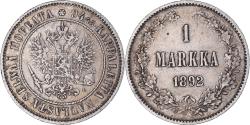 World Coins - Coin, Finland, Alexander III, Markka, 1892, Helsinki, , Silver, KM:3.2