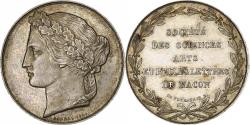 World Coins - France, Token, Société des Sciences, Art et Belles-Lettres, Macon, 1849