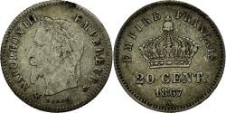 World Coins - Coin, France, Napoleon III, Napoléon III, 20 Centimes, 1867, Bordeaux