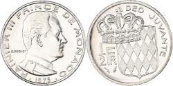 World Coins - Coin, Monaco, Rainier III, 1/2 Franc, 1975, , Nickel, KM:145