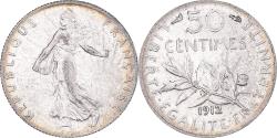 World Coins - Coin, France, Semeuse, 50 Centimes, 1912, Paris, , Silver, KM:854