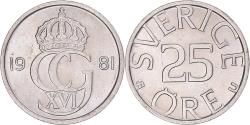 World Coins - Coin, Sweden, 25 Öre, 1981