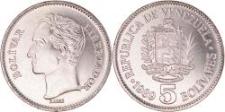 World Coins - Coin, Venezuela, 5 Bolivares, 1989, Werdohl, , Nickel Clad Steel, KM:53a.1