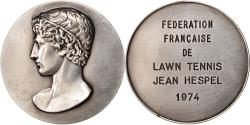 World Coins - France, Medal, Fédération Française de Lawn Tennis, Sports & leisure, 1974
