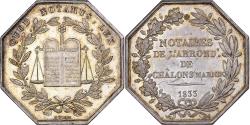 World Coins - France, Token, Notaires de l'Arrondissement de Châlon-sur-Marne, 1833, Silver
