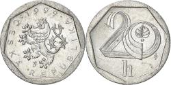 World Coins - Coin, Czech Republic, 20 Haleru, 1999, Jablonec nad Nisou, , Aluminum