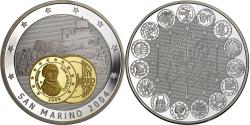 World Coins - France, Medal, L'Europe, Saint-Marin, 2004, Copper Plated Silver,