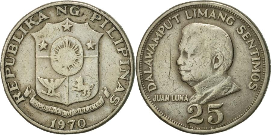 Philippines, 25 Sentimos, 1970, , Copper-Nickel-Zinc, KM:199 | Asian ...