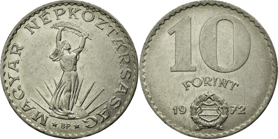 Coin, Hungary, 10 Forint, 1972, Budapest, , Nickel, KM:595 | European Coins