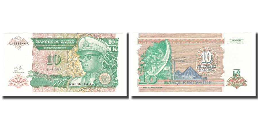 World Coins - Banknote, Zaire, 10 Nouveaux Makuta, 1989, 1989-06-24, KM:49, UNC(65-70)