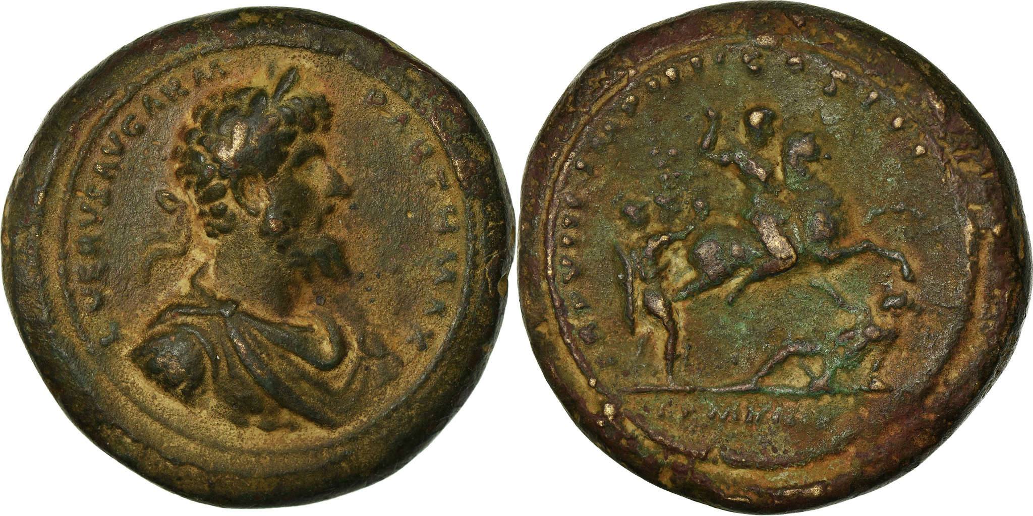 コレクション Roman Lucius Verus Cast Paduan Medallion Coin, Lucius Verus, Cast Paduan Medallion, 16-17th century, , Bronze