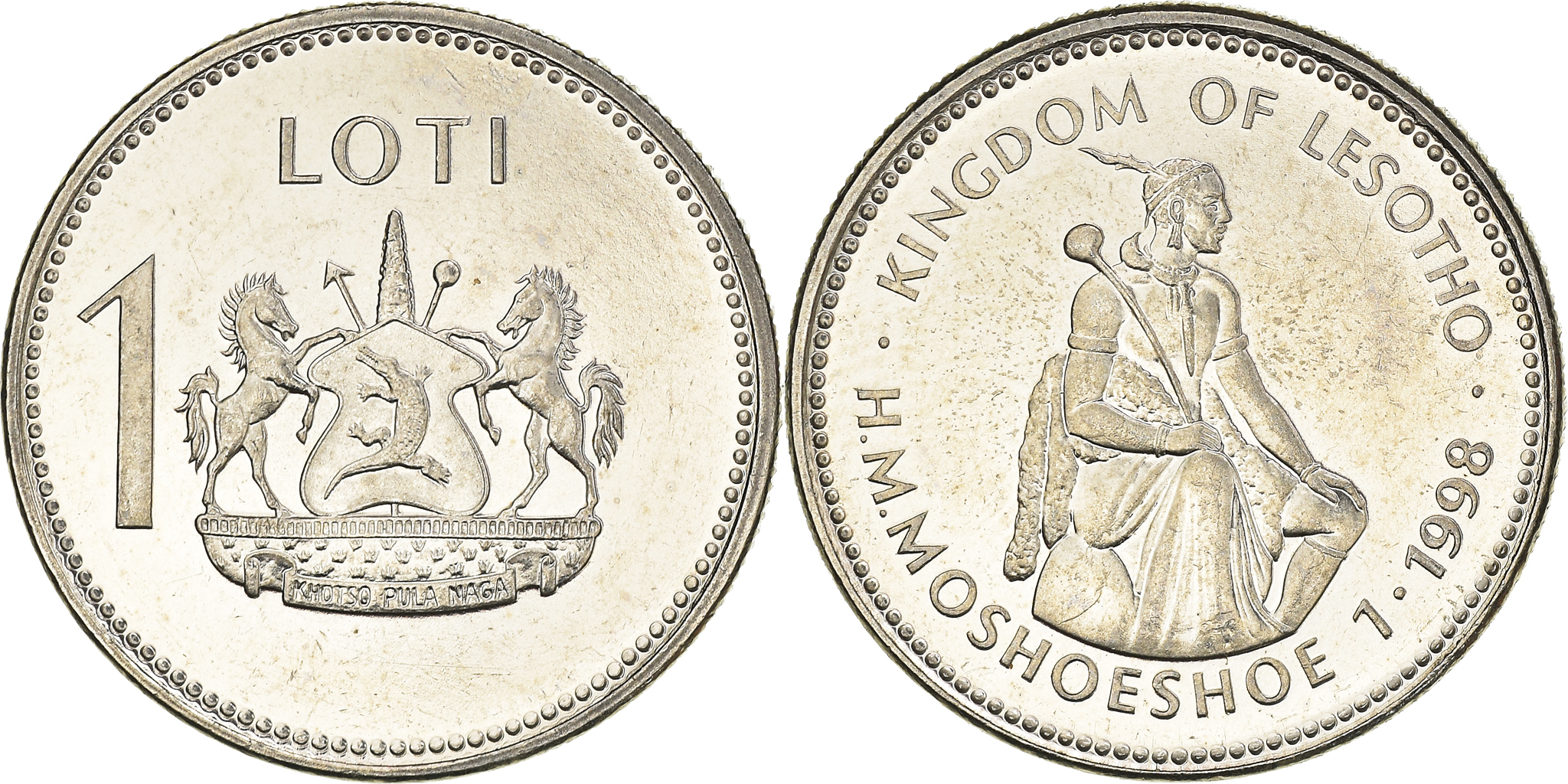 【絶版・稀少】Indonesia Law&Society/Lindsey(初版) Coin, Lesotho, Letsie III, Loti, 1998, , Nickel plated steel, KM:66