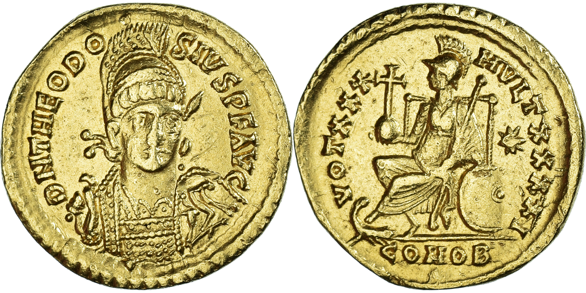 Theodosius II, Solidus, 430-440, Constantinople, Gold, , RIC:257
