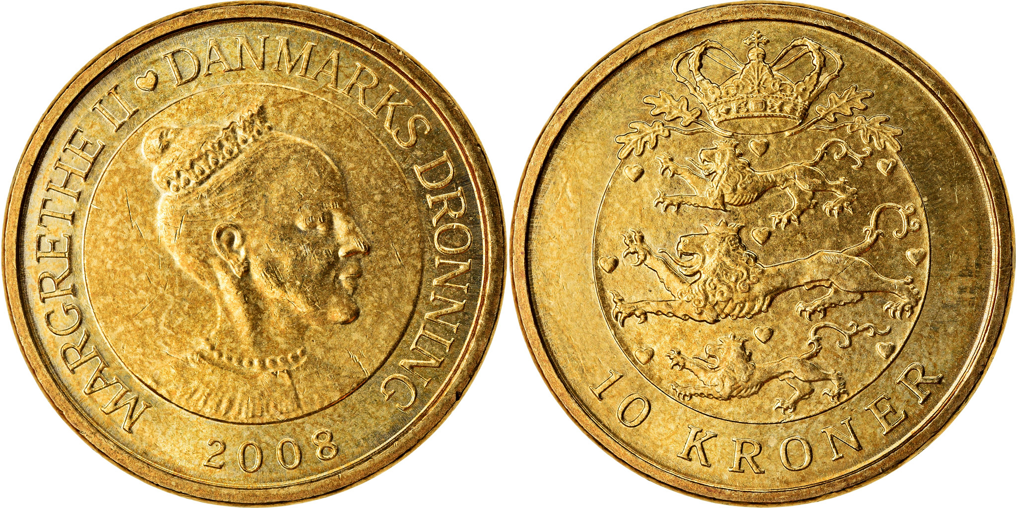 Coin, Denmark, II, 10 Kroner, 2008, Copenhagen, |