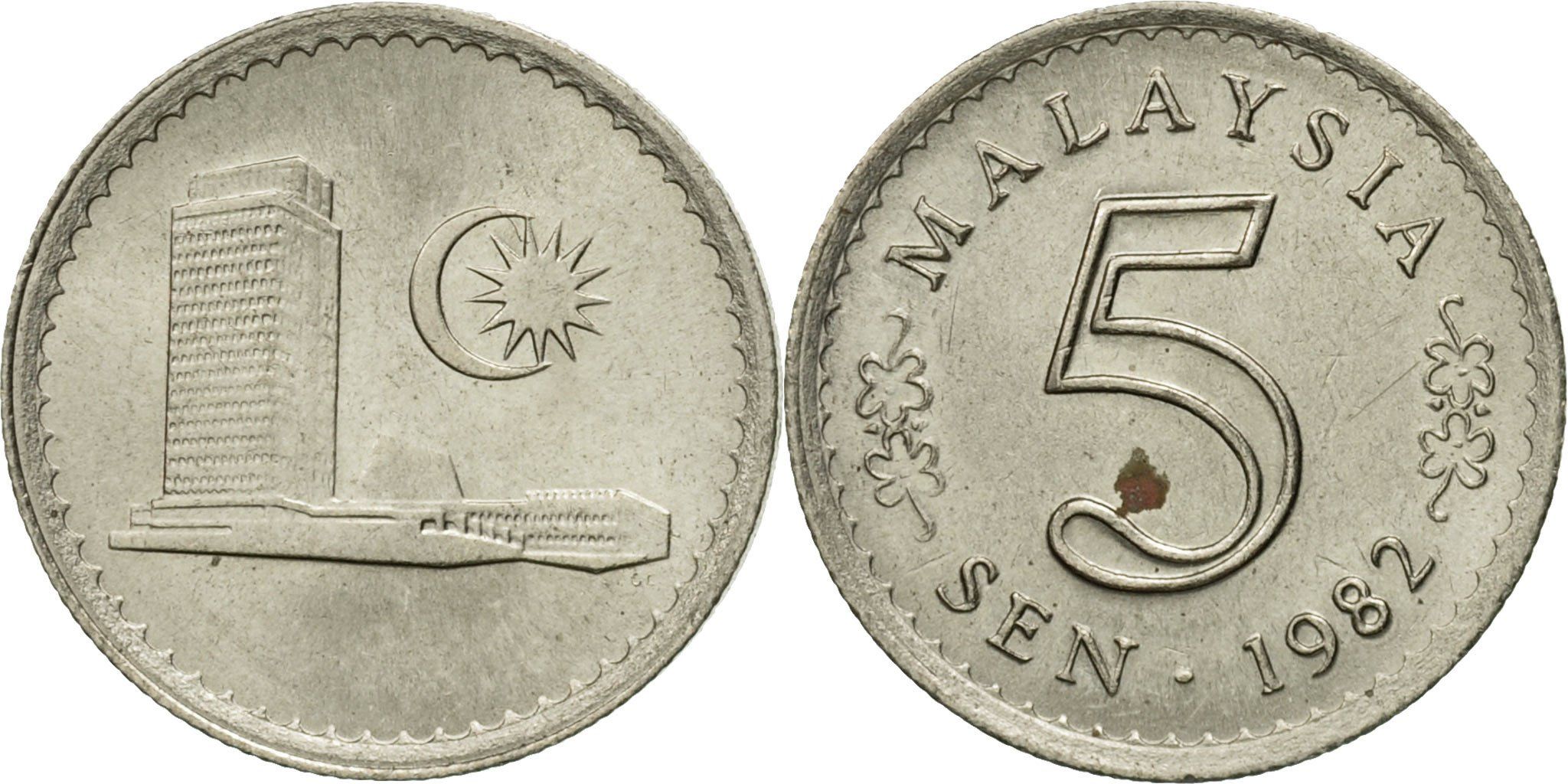 Coin, Malaysia, 5 Sen, 1982, Franklin Mint, , Copper-nickel, KM:2