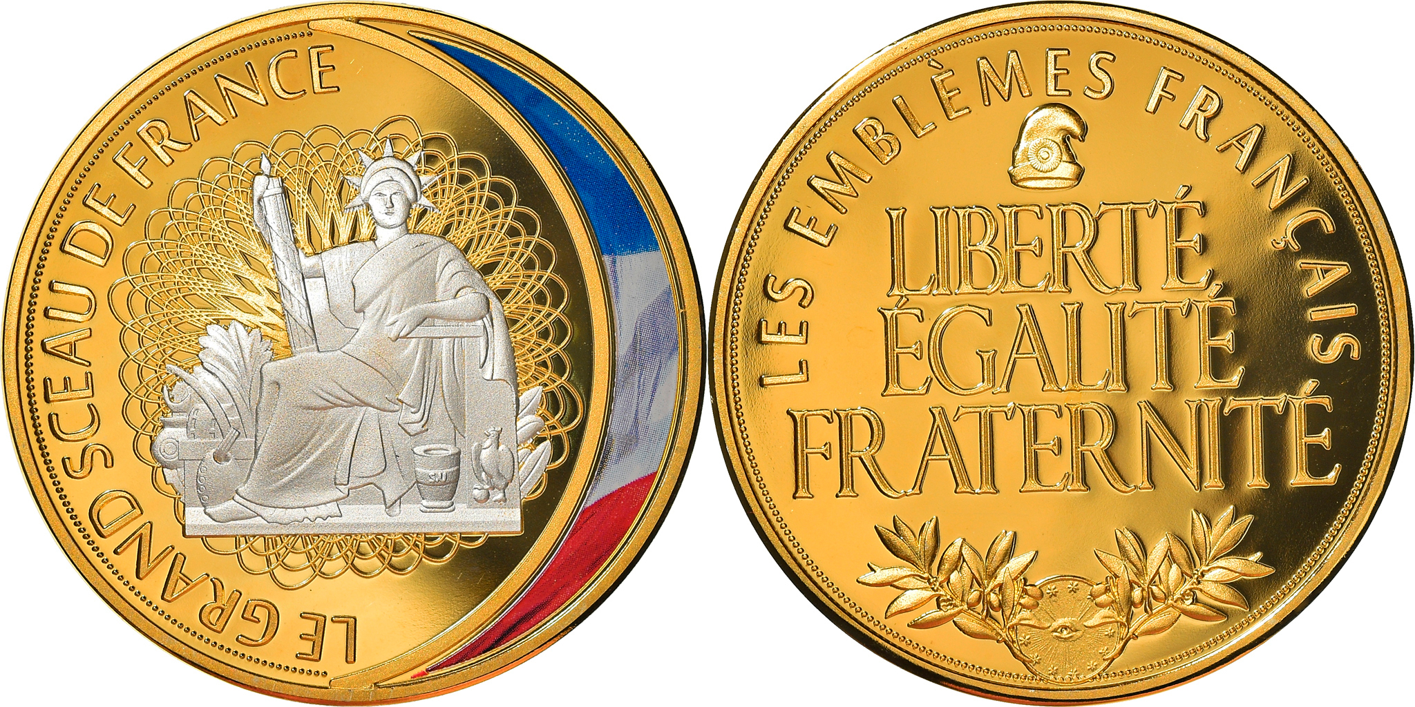 France, Medal, Les Emblèmes Français, Le Grand Sceau de France,