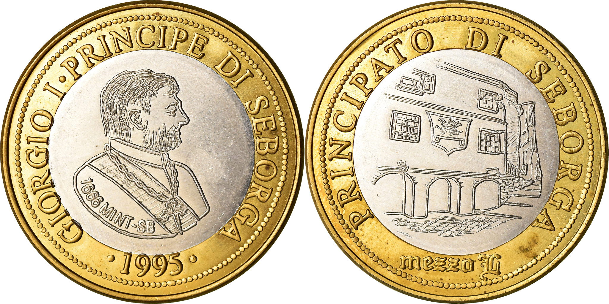 MONNAIE PRINCIPAUTÉ DE Seborga Giorgio I 5 Cent Luigino 1995 Pl EUR 19